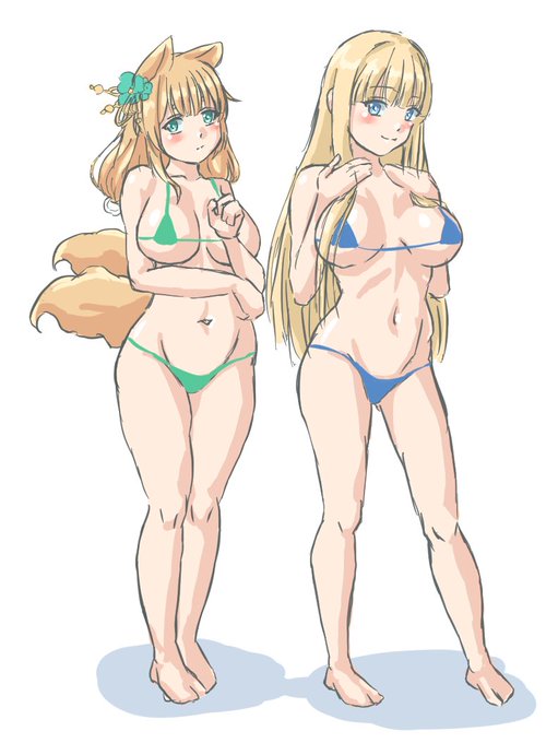 体つきの描き分け。
新月は信濃武蔵や赤城になる数段階前の状態だったらこうだよなあという解釈。 