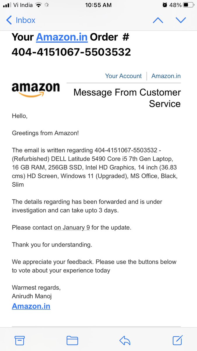 Connect2Ashraf's tweet photo. @AmazonHelp @AmitAgarwal @amazonIN After a long battle, @amazon had picked up the return laptop on 24th Dec and lost it in transit. Now, I again they are are investigating. Do you really concern about the customers.. is the experience that you us to have?? Worst service at its peak continuing.. new story tomorrow https://t.co/FKMJshXVp5