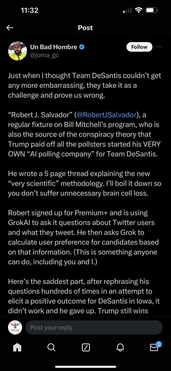 RobertJSalvador's tweet photo. Good laugh this morning seeing the minimum wage Dilley Meme Team come after me.

Trump Co and Grift Con don’t like there’s a better poll in town now.

They always do it behind a block. Take it as a W. https://t.co/kEZ05u0Pa2