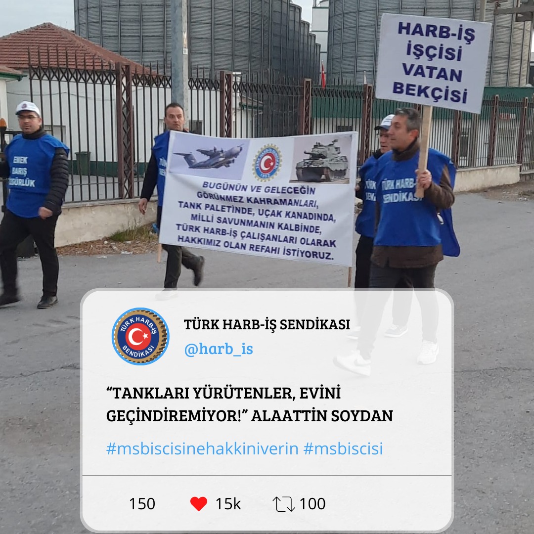 harb_is's tweet photo. Genel Başkanımız @soydan_alaattin; “Tankları yürütenler, evini geçindiremiyor!”
#msbiscisinehakkiniverin
@RTErdogan
@tcbestepe
@tcsavunma
@csgbakanligi https://t.co/5BjRXlJOPZ