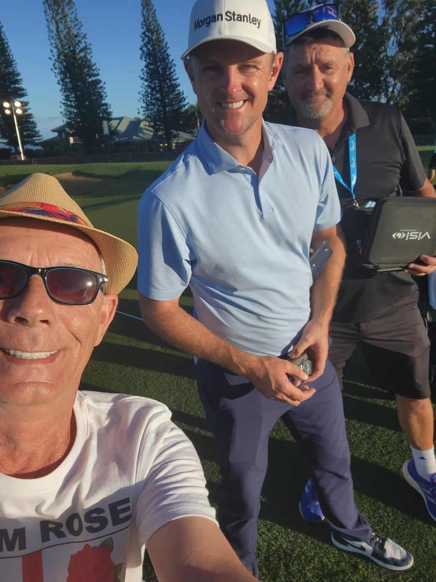 GoonerMaui's tweet photo. Had the pleasure of following @JustinRose99 & #Fooch around (most of) the #PlantationCourse yesterday.
An amazing round !
The lowest score I've ever witnessed at the course.
Wasn't til I got home, I discovered it equalled the #CourseRecord !
Congratulations Justin ! ๐
#TeamRose https://t.co/Ifpl5ixkpd