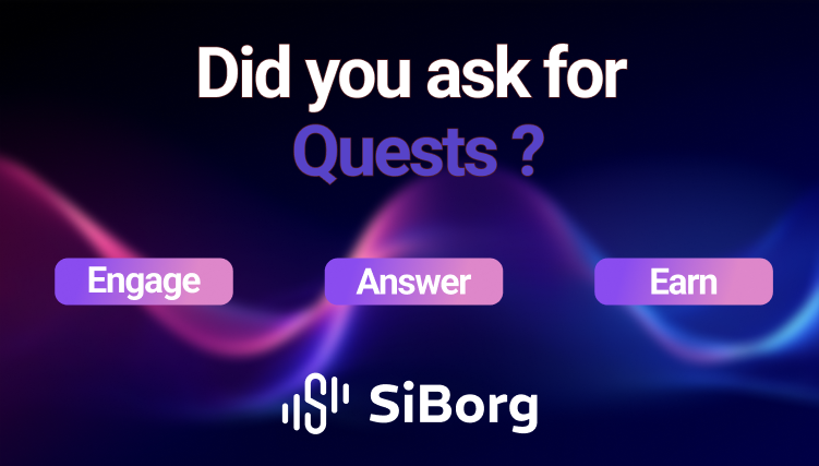 Embark on quests with SiBorg that turn your podcast journey into a saga of reputation and recognition.

➩ Engage, answer, and earn.

Your quest for audio mastery starts here. 🗺️

#SocialFi #SIBORG