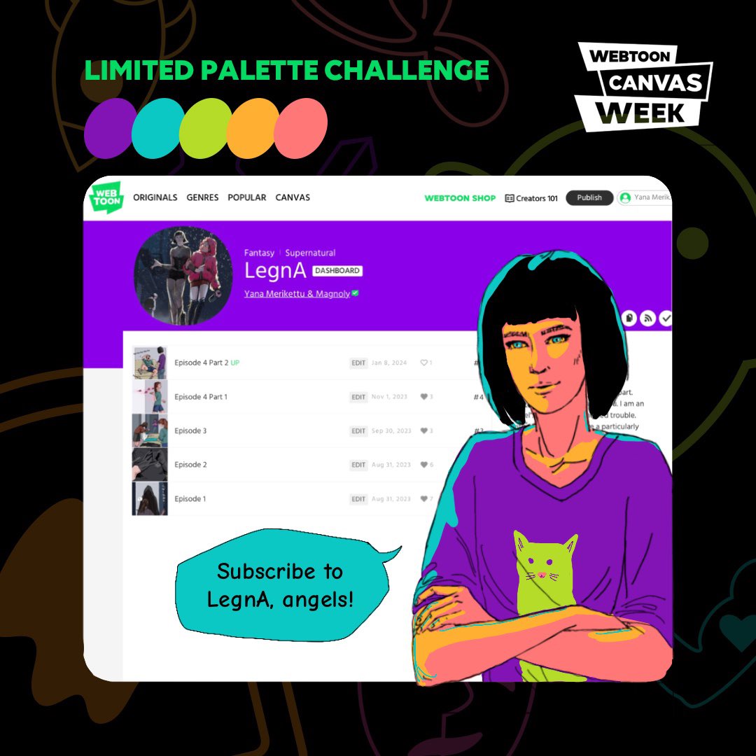 I’m participating in #CANVASWeek2024 on Webtoon with my comic LegnA. During this week we are going to post some bonus art and fun facts about the main character. Your support is very important for us ❤️
LegnA comic: m.webtoons.com/en/canvas/legn…
#WEBTOONCANVAS #DrawWithCANVAS