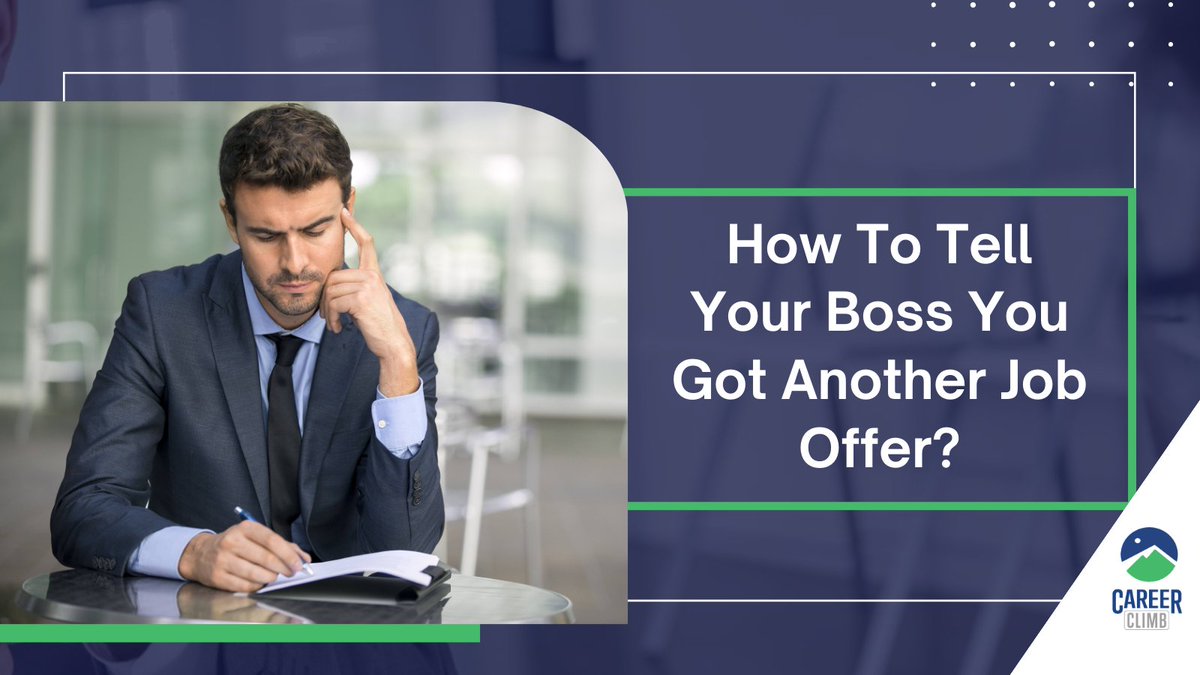 📝👨‍💼 Informing your current employer about another job offer may be clouded by anxiety. To ensure a smoother conversations, consider the tips in this blog. Read Now → bit.ly/3RSKENE  

#CareerClimb