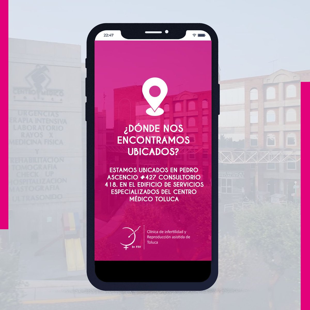 En nuestra clínica de infertilidad, estamos comprometidos a acompañarte en tu camino hacia la concepción. 🏥✨ ¡Visítanos y descubre cómo juntos podemos hacer realidad tus sueños de ser padres! 💑👶 #ClinicaDeInfertilidad #Esperanza #CentroMedicoToluca #Concepcion
