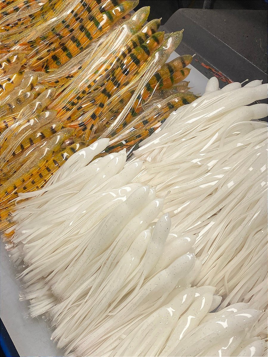 Milk White and Root Beer Tiger Bulk Order.  You save 25% when ordering in bulk.  Check out Squid Skirt Bulk Orders here:  i.mtr.cool/ucbixdcyzf

#mahifishing #panfishing #hanapaa #redfishdistrict #gheenoe #mahimahifishing #skifflife #stcroixrods #fishflorida