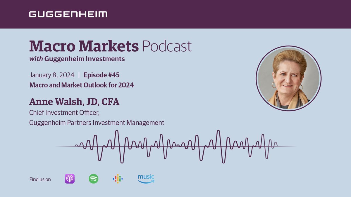 Anne Walsh, CIO for Guggenheim Partners Investment Management, joins the year-end episode of Macro Markets to discuss #fixedincome markets on the eve of what promises to be an eventful 2024. gugg.gp/3tIlKZ7