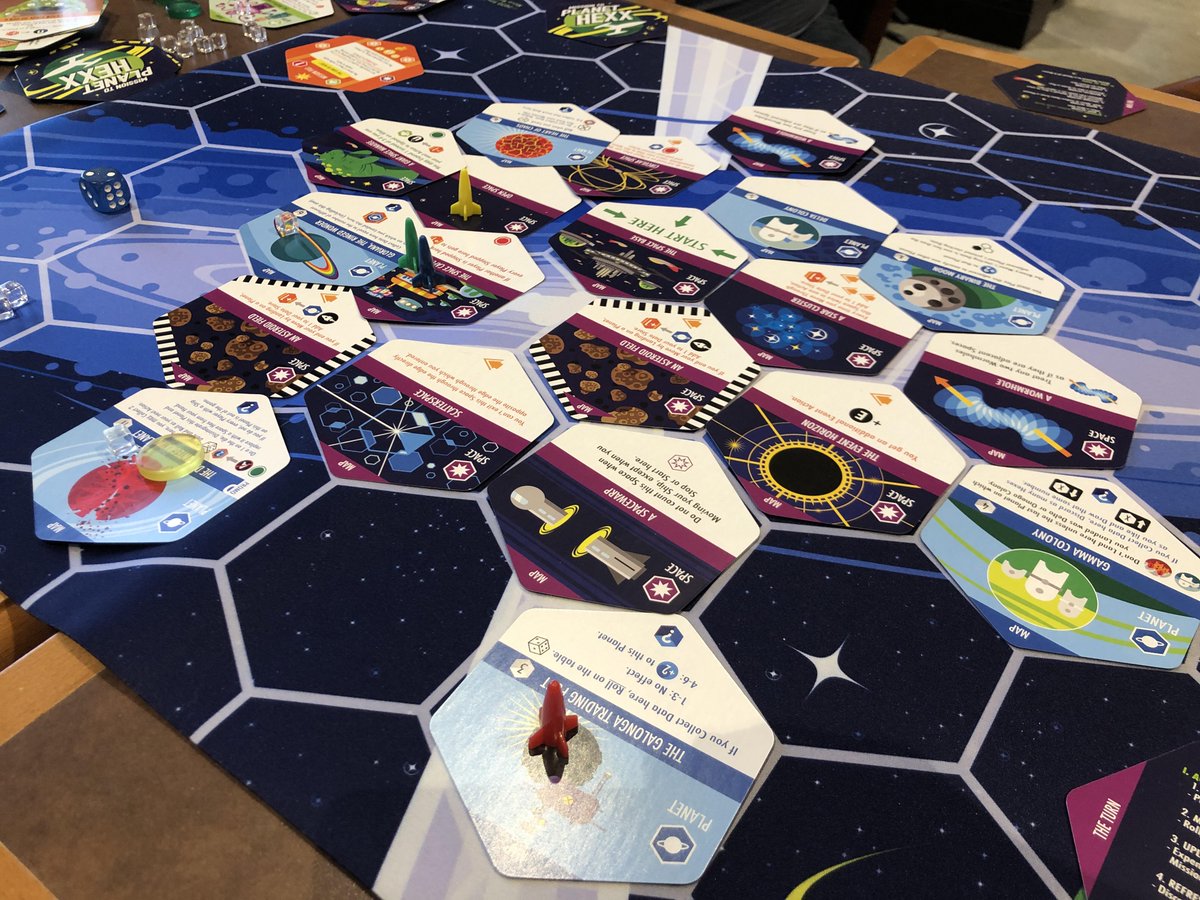 Hit up a local Meetup and a grp of us threw down to outwit our fellow starship Captains and save the universe!!👨‍🚀  

#Missiontoplanethexx by @moverate20games 

Pardon the tiles slipping with the break in the table...I blame a universal time disturbance in the force!