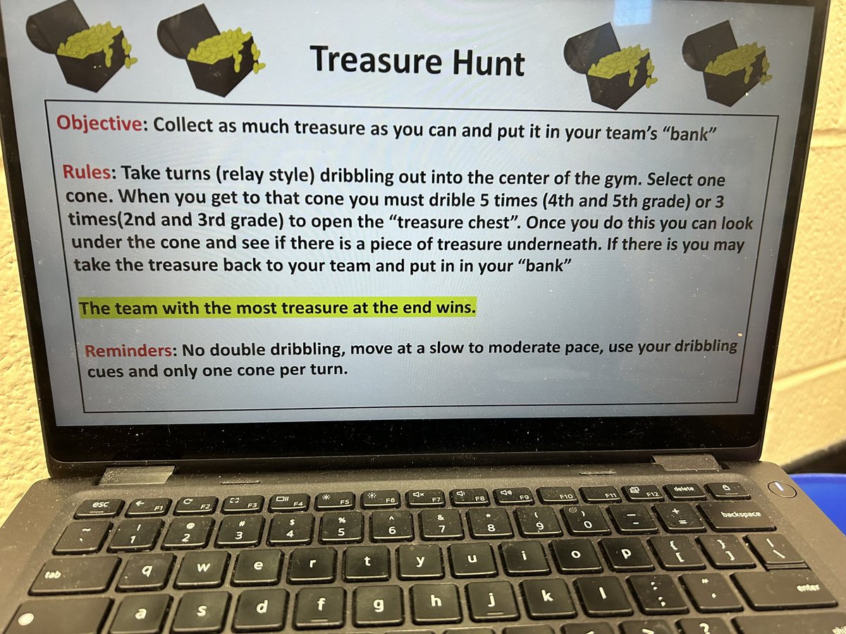MsBreeman35's tweet photo. Playing Treasure Hunt this week to help us continue your build our dribbling skills π such a fun game that can be easily modified to fit different age groups and ability levels π€π #vdvPE https://t.co/CzAFGh3vFR