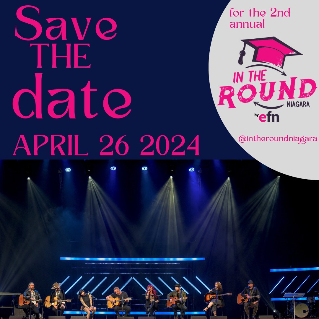 Education Foundation of Niagara (@efnniagara) on Twitter photo Big news to celebrate the first day back in the classroom at <a href="/dsbn/">District School Board of Niagara</a>! SAVE THE DATE for the second annual In the Round on Friday, April 26, 2024! Joined us last year? Keep an eye on your inbox! Otherwise, stay tuned for a ticket launch date dropping soon! Big news to celebrate the first day back in the classroom at <a href="/dsbn/">District School Board of Niagara</a>! SAVE THE DATE for the second annual In the Round on Friday, April 26, 2024! Joined us last year? Keep an eye on your inbox! Otherwise, stay tuned for a ticket launch date dropping soon!