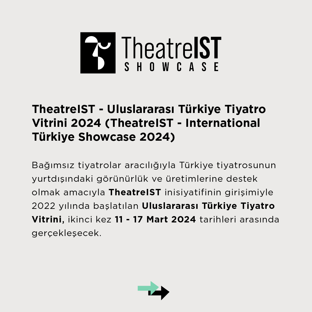 TebOyun's tweet photo. Bağımsız tiyatrolar aracılığıyla Türkiye tiyatrosunun yurtdışındaki görünürlük ve üretimlerine destek olmak amacıyla, TheatreIST’in girişimiyle 2022 yılında başlatılan Uluslararası Türkiye Tiyatro Vitrini, bu yıl ikinci kez 11-17 Mart 2024 tarihleri arasında gerçekleşecek. https://t.co/NCNxz4QmkJ