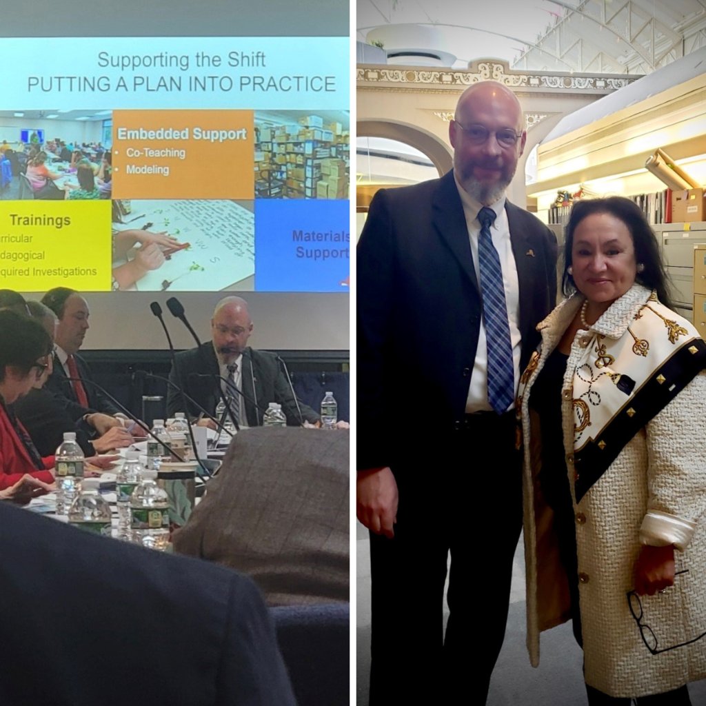 GSTBOCES's tweet photo. GST BOCES STEM Instructional Support Teacher Benjamin Link shared his optimistic view of the NYS P-12 Science Learning Standards &amp; the direction of science education with NYSED at a recent Board of Regents meeting. #PROUDTOBEGST Read more: https://t.co/DtacnUBatw https://t.co/PlOFIEQJ32