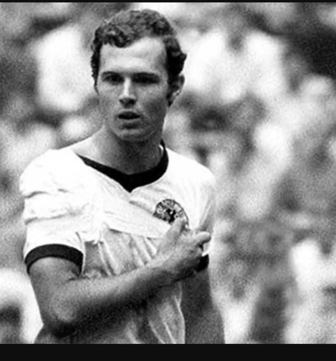 Physiomac's tweet photo. One my idols ,one of the all time greats gone Franz Beckenbauer .Fantastic player Class act , watched 1970 WC he strolled through a game after shoulder injury . Had the boots thanks for the memories ,thoughts with his family and friends #ripfranz #beckenbauer https://t.co/5YSi3oY6Ay