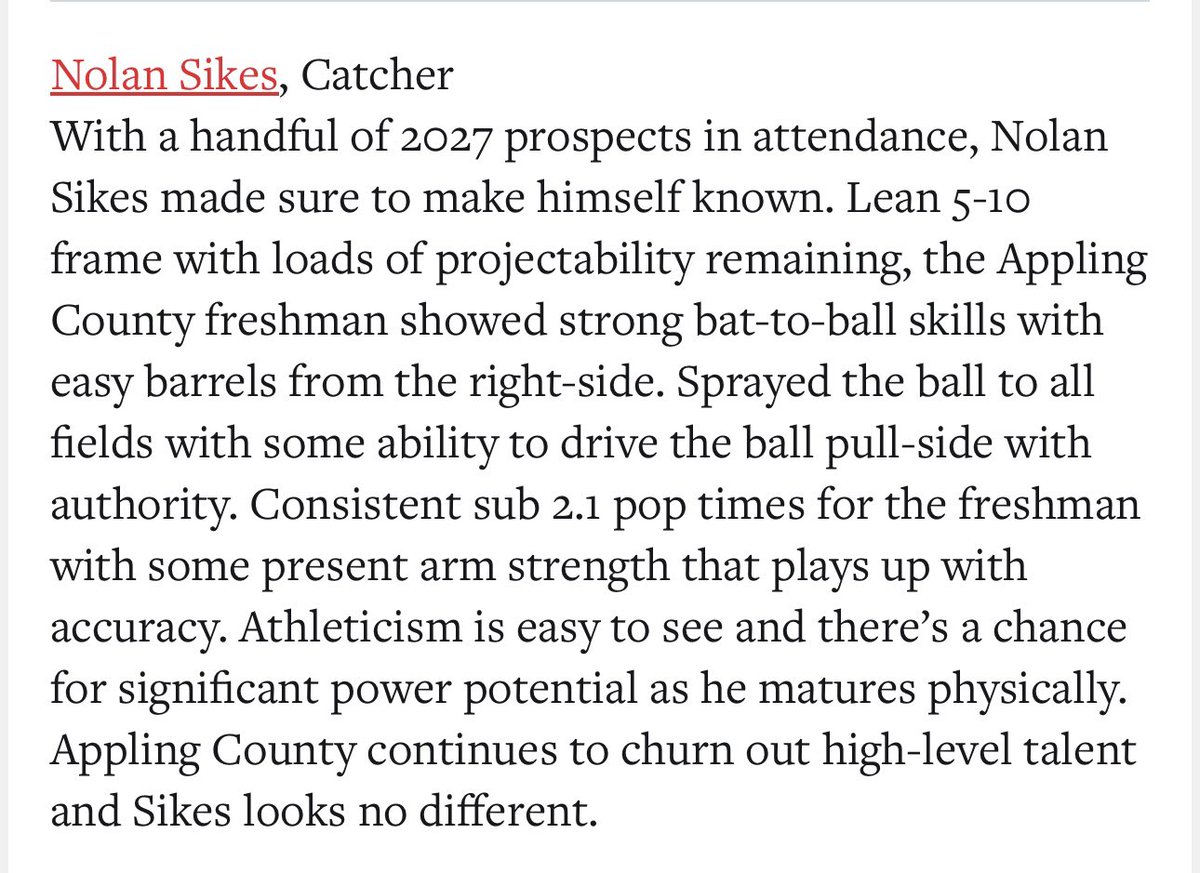 Thanks for the write up, lots more work to be done. <a href="/PBRGeorgia/">Prep Baseball Georgia</a> <a href="/Hudson_PBR/">Hudson Graham</a> @FlaSmitty <a href="/ApplingBaseball/">Appling Baseball</a>