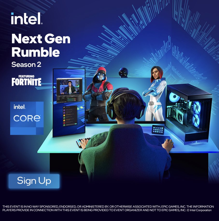 So excited and blessed to play in the <a href="/intelcanada/">Intel Canada</a> Zero Build tournament! #IntelNextGenRumble ❤️

Calling all Canadians to sign up🇨🇦
-
-
Click Here to register: intelnextgenrumble.com/season2