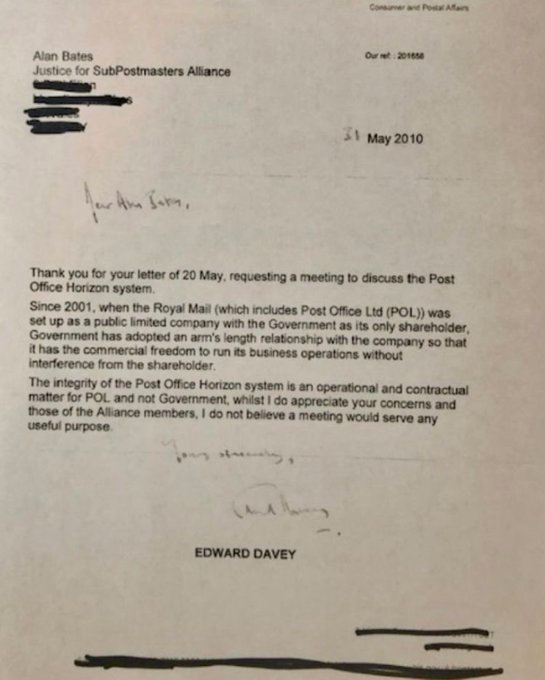 arthistorynews's tweet photo. I keep thinking of Ed Davey's letter to the SubPostmasters, and how anyone in his position could write something so lamentably inadequate. https://t.co/bDLkh0Droe