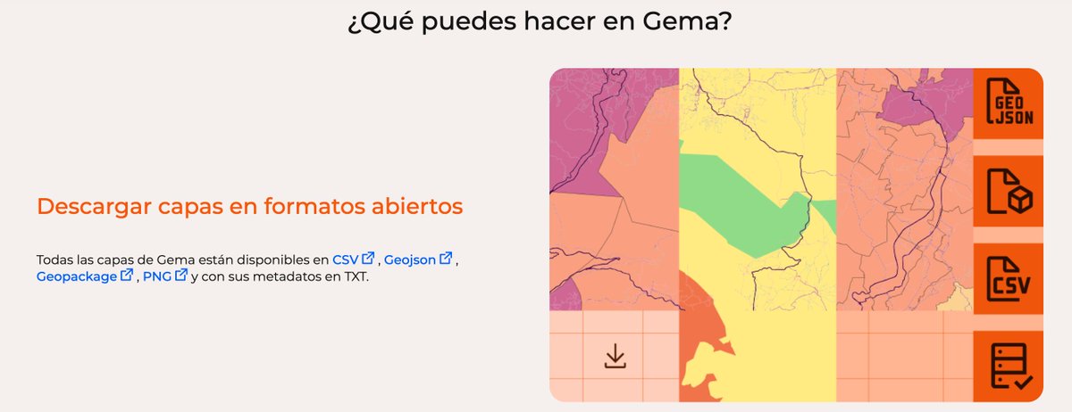 SocialTIC (@socialtic) on Twitter photo #DatosAbiertos, vía <a href="/EscuelaDeDatos/">Escuela de Datos</a>
Te presentamos #GEMA, una herramienta creada por @Conahcyt_Mex que permite explorar el conocimiento #geoespacial en #México 🇲🇽 usando datos abiertos. 🗺️📊📋✏️
😉👉 gema.conahcyt.mx #DatosAbiertos, vía <a href="/EscuelaDeDatos/">Escuela de Datos</a>
Te presentamos #GEMA, una herramienta creada por @Conahcyt_Mex que permite explorar el conocimiento #geoespacial en #México 🇲🇽 usando datos abiertos. 🗺️📊📋✏️
😉👉 gema.conahcyt.mx