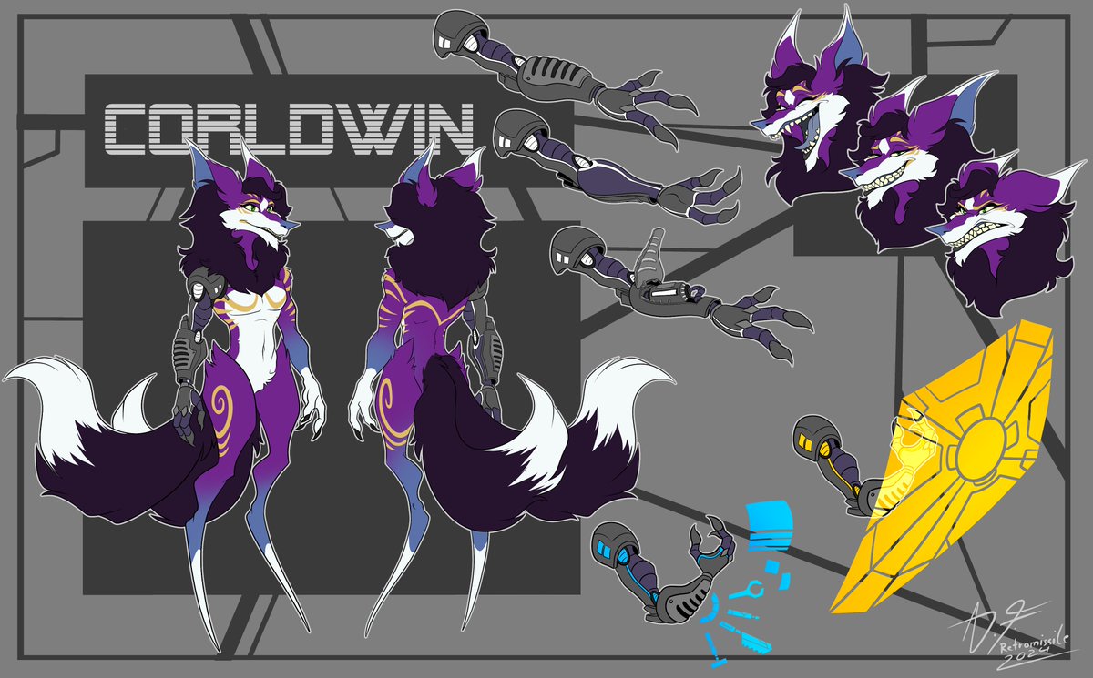 RetrosComs's tweet photo. Ref commission for @LePretzelPrince 
Love Corldwin's new design so much <3 https://t.co/aDKoprk8kK