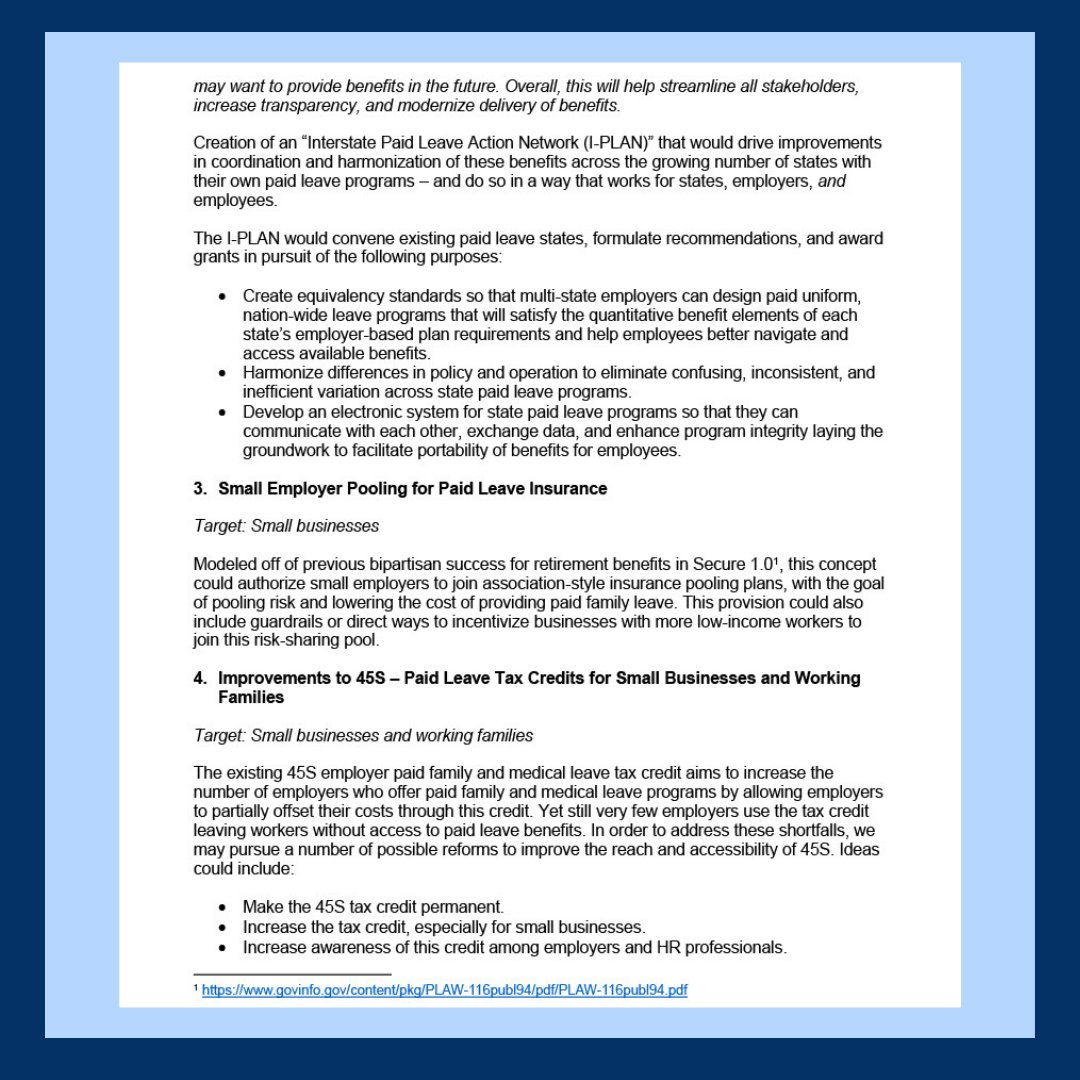 🚨News- Today, the House bipartisan Paid Family Leave working group, co-chaired by @RepHoulahan and myself, released a framework focusing on four major pillars for paid family leave. Check it out below👇