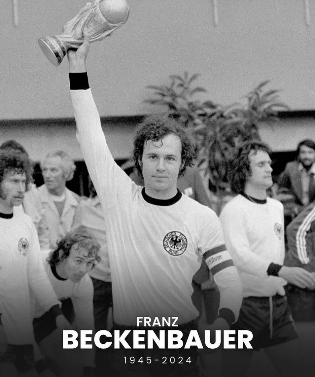 FCBayernAM's tweet photo. Football has lost one of its biggest legends, a man who shaped German football.  Rest in peace, Kaiser! 📷
#kaiserfranz #ripfranzbeckenbauer https://t.co/unIfo11wuc