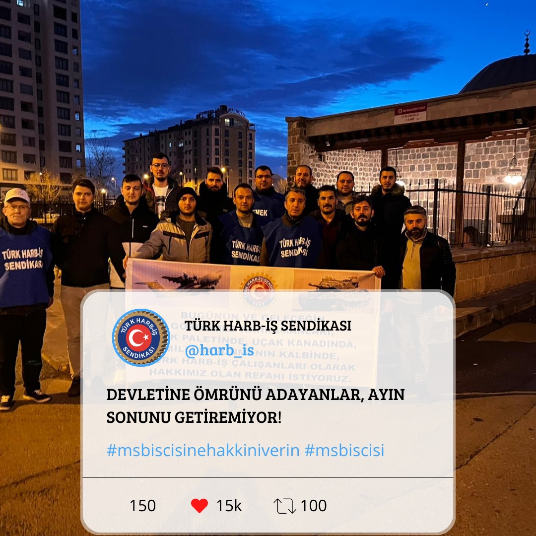 harb_is's tweet photo. Devletine ömrünü adayanlar, ayın sonunu getiremiyor!
#msbiscisinehakkiniverin
@RTErdogan
@tcbestepe
@tcsavunma
@csgbakanligi https://t.co/TMU6HRQeYe