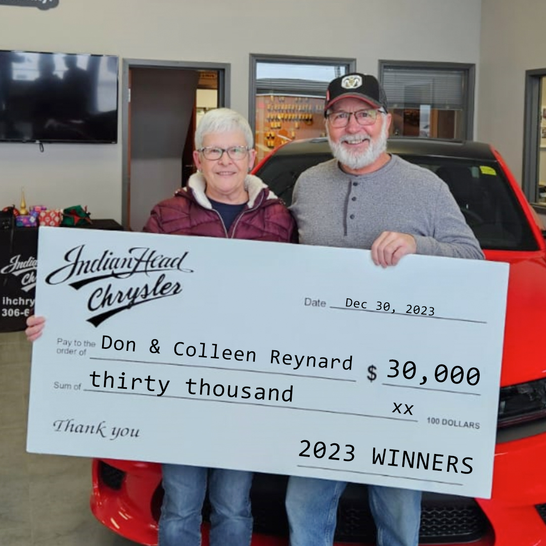 Congratulations to Don and Colleen Reynard on winning our $30,000 draw! On Jan 19, 2023, Don came into @ihchrysler and purchased a 2022 Ram 1500 Classic Warlock 4x4 from Eddie... not knowing that this vehicle purchase was his ticket to win! ihchrysler.ca