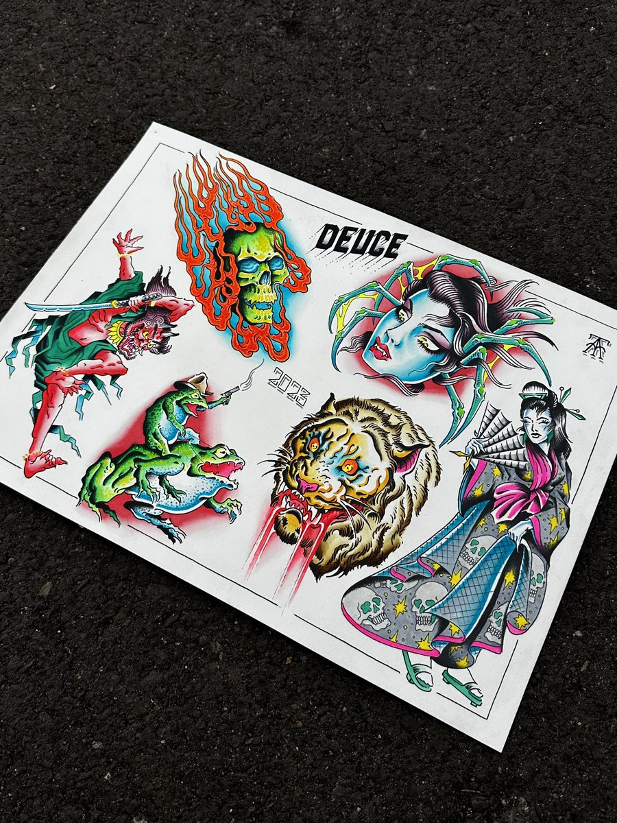 deuce_tattoos's tweet photo. Never posted this flash sheet on here,
These are the type random tattooers are gonna ask u about. Dm me 2 snag 1
📲📲📲 https://t.co/y14cSkFPFt