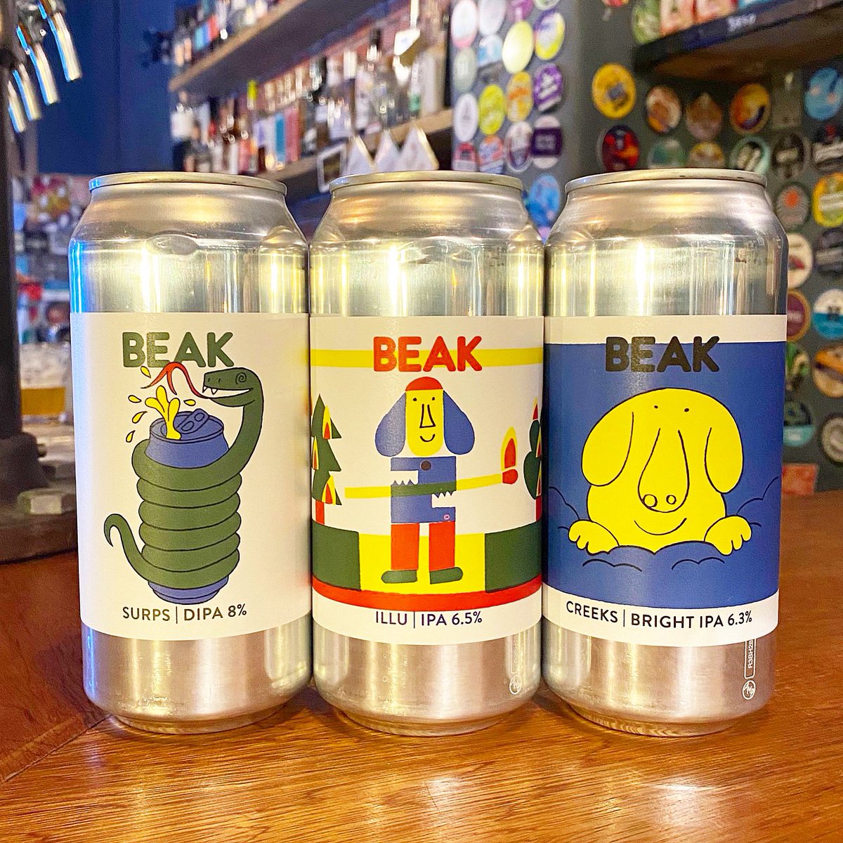 FRESH Beak 😍 ‘Surps’ is a “dankety-dank” #DIPA w/ Galaxy & Mosaic 😋🍺 PLUS we have NEW ‘Illu’ silky-soft #IPA (Citra, Amarillo, Enigma, Ella & Idaho-7) AND NEW ‘Creeks’ Bright IPA ~ think crisp/refreshing Westy meets the aroma and flavour of a #NEIPA! #CraftBeer #CrystalPalace