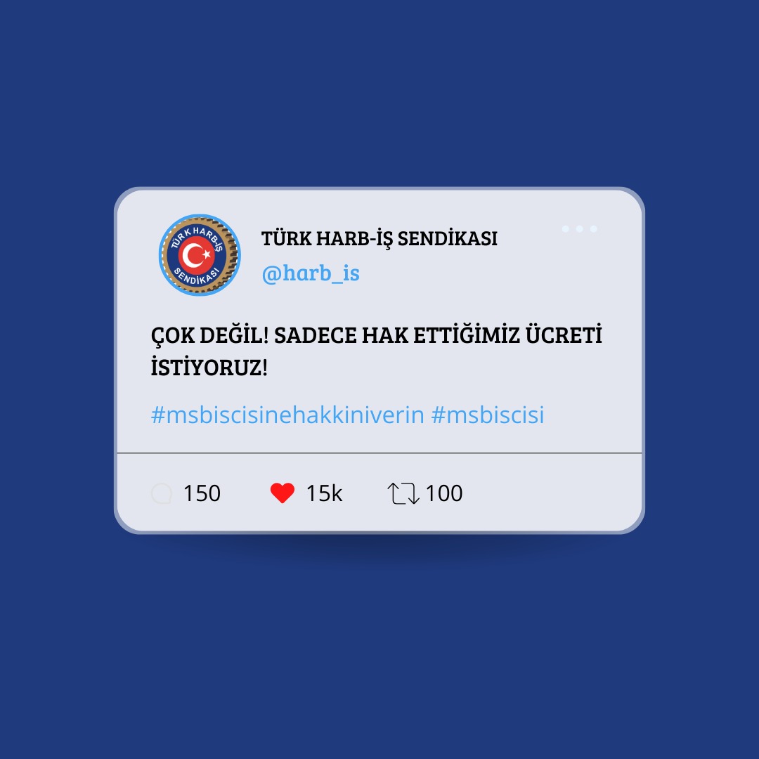 harb_is's tweet photo. Çok değil! Sadece hak ettiğimiz ücreti istiyoruz!
#msbiscisinehakkiniverin
@RTErdogan
@tcbestepe
@tcsavunma
@csgbakanligi https://t.co/di4SBKIv9q