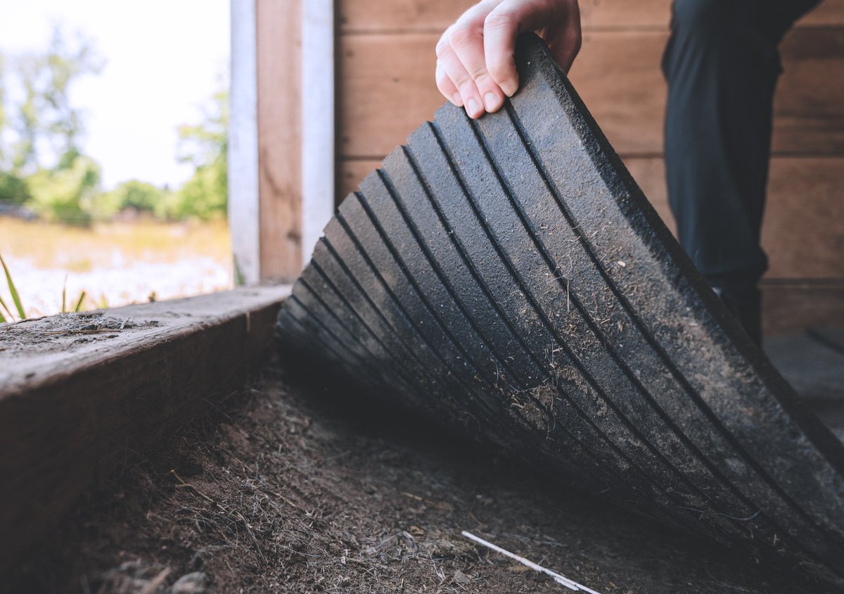 TiresBC's tweet photo. What happens to your old car tires? ♻
They're turned into new and useful products - like these safe and durable stall mats created here in BC by our friends at @RedBarn1977!
Recycle your tires: https://t.co/xKnKZj6Tjb #TiresBC #recycleBC https://t.co/qgijDGv6IP