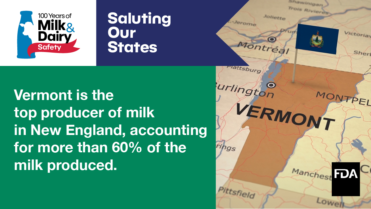 DYK - That over 80% of Vermont's farmland is devoted to dairy and crops for daily feed? @VTAgencyofAg #milk100 fda.gov/milk100