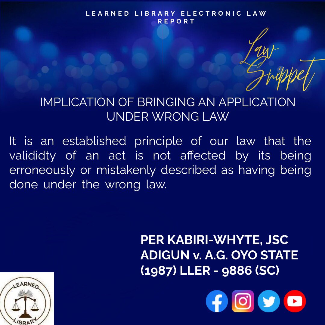 LearnedLibrary's tweet photo. Unlock the Power of Perfection: Dive into Adigun v A.G. Oyo State (1987) LLER - 9886 (SC) and More! https://t.co/KPJIITxIRC
