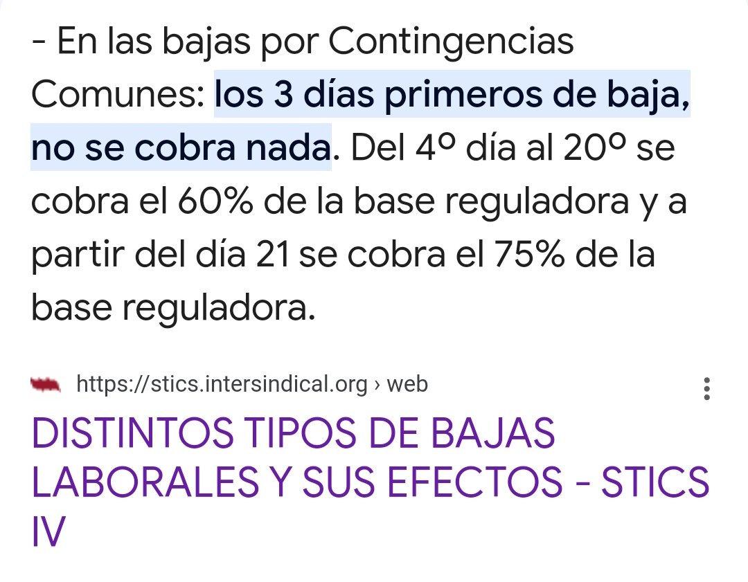 ElAzote54304700's tweet photo. @ramonaupa @Juliaenlaonda Incorrecto, los tres primeros dias de baja no se cobran.
https://t.co/9xCP9fGFKp. https://t.co/iJmHhqOH1s