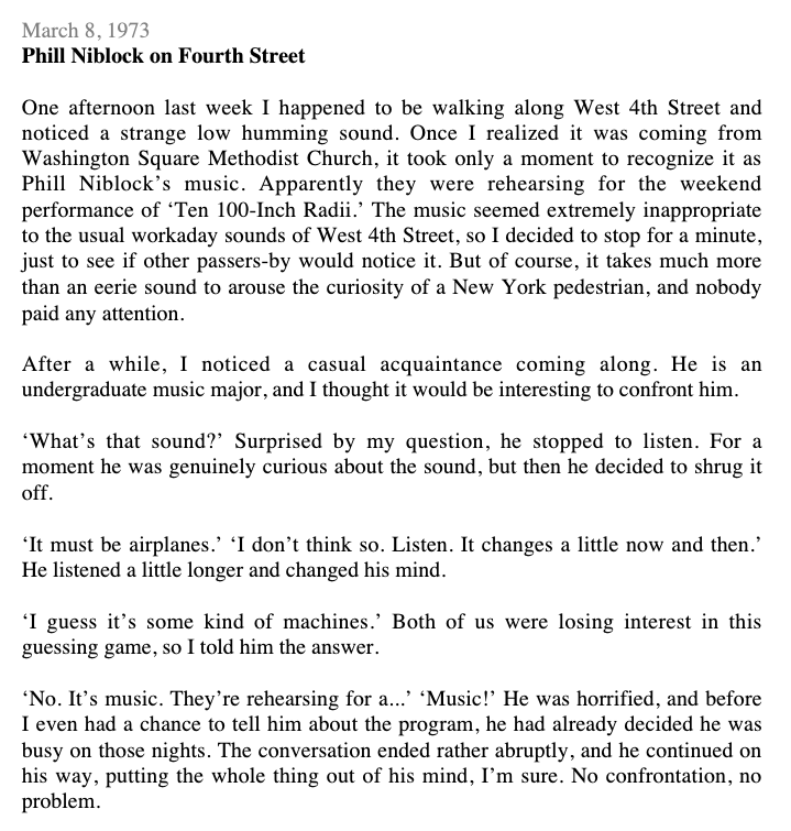 Tom Johnson on Phill Niblock