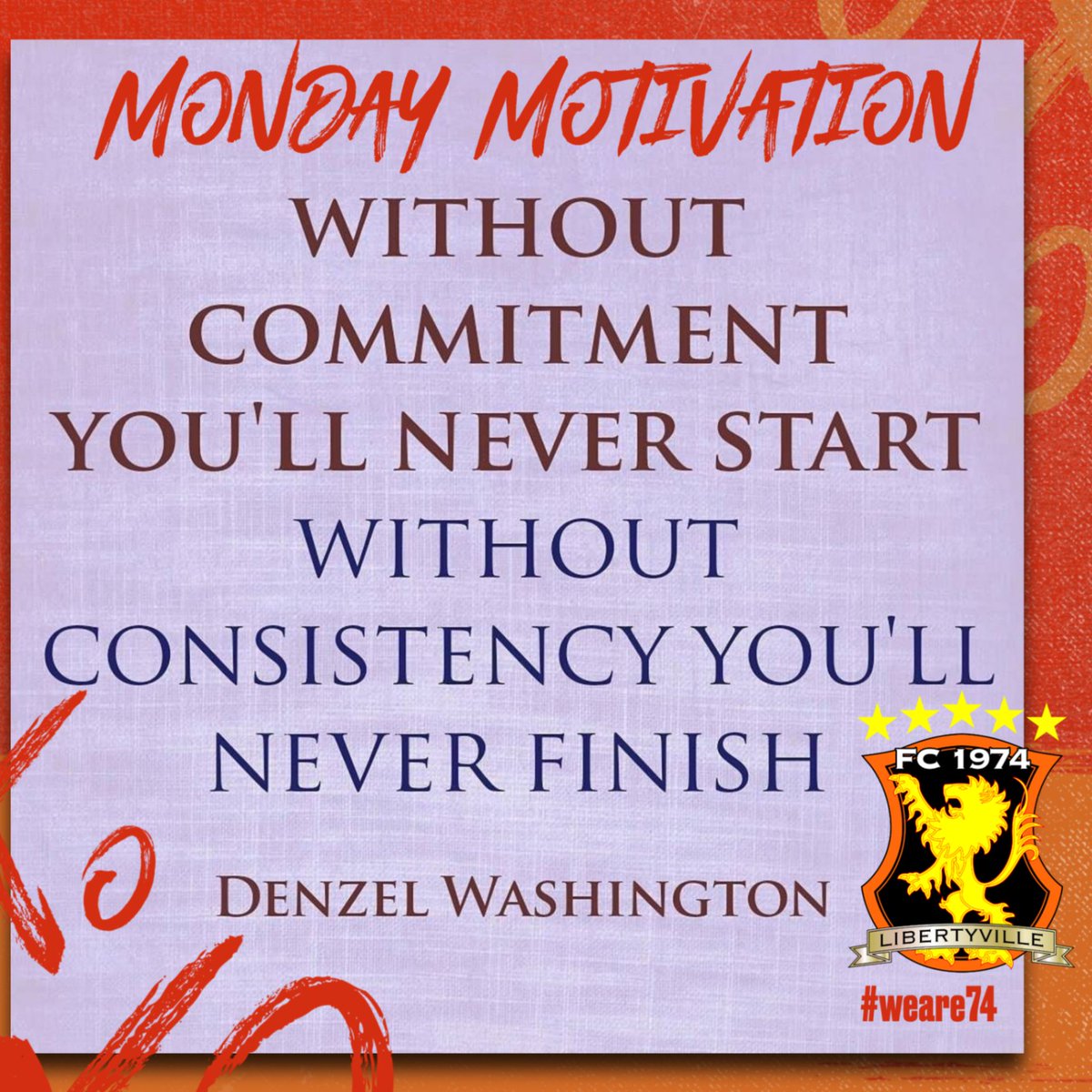 Cut this out, put on mirror, read every day! Don't stop, keep going! #weare74 #motivationmonday