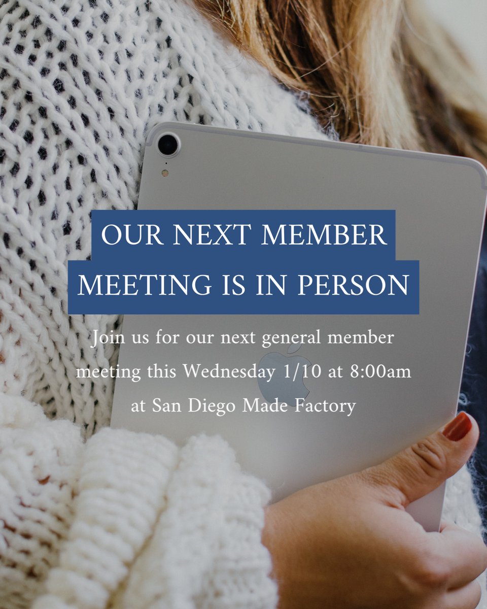 ⁠We're stepping into the new year refreshed and ready to get to work. And nothing gets that going more than the energy of being in a room together 💪🏼⁠ Register through the link below to join us. See you there!⁠ #sandiego

members.businessforgoodsd.com/calendar/Detai…