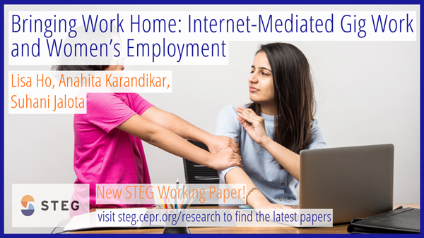 cepr_org's tweet photo. New #STEGWorkingPaper from Lisa Ho (@MIT), @anahitark (@ubcVSE) and @suhani_jalota (@StanfordEcon) examine the impact of flexible work arrangements on female labour force participation and gender norms through a field experiment in West Bengal.
#DevEcon #GenderEcon #EconTwitter https://t.co/7XvR3XUSPf