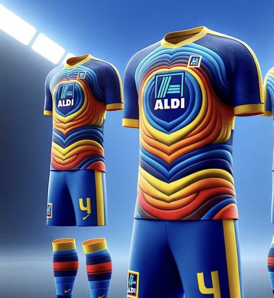 AfcHolcombe's tweet photo. New kit design for next year - just need @AldiUK to sponsor us now 😂 https://t.co/pEow2l7iwF