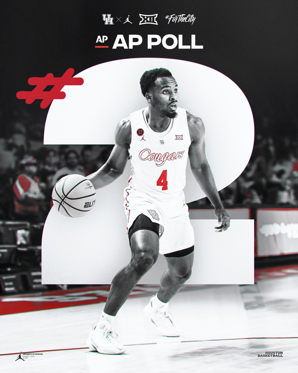 UHCougarMBK's tweet photo. .@LjCryer helps lead @UHouston to #⃣2⃣ ranking in new @AP_Top25 

#ForTheCity x #GoCoogs

📊 – https://t.co/cJEYcEKqQL https://t.co/eGsMYFPhq1