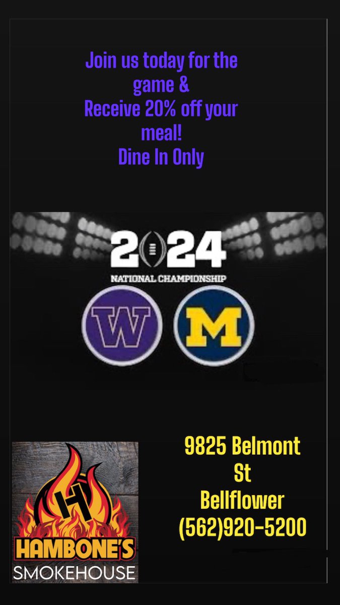 What’s Happening Today at #HambonesSmokeHouse 
#Championship