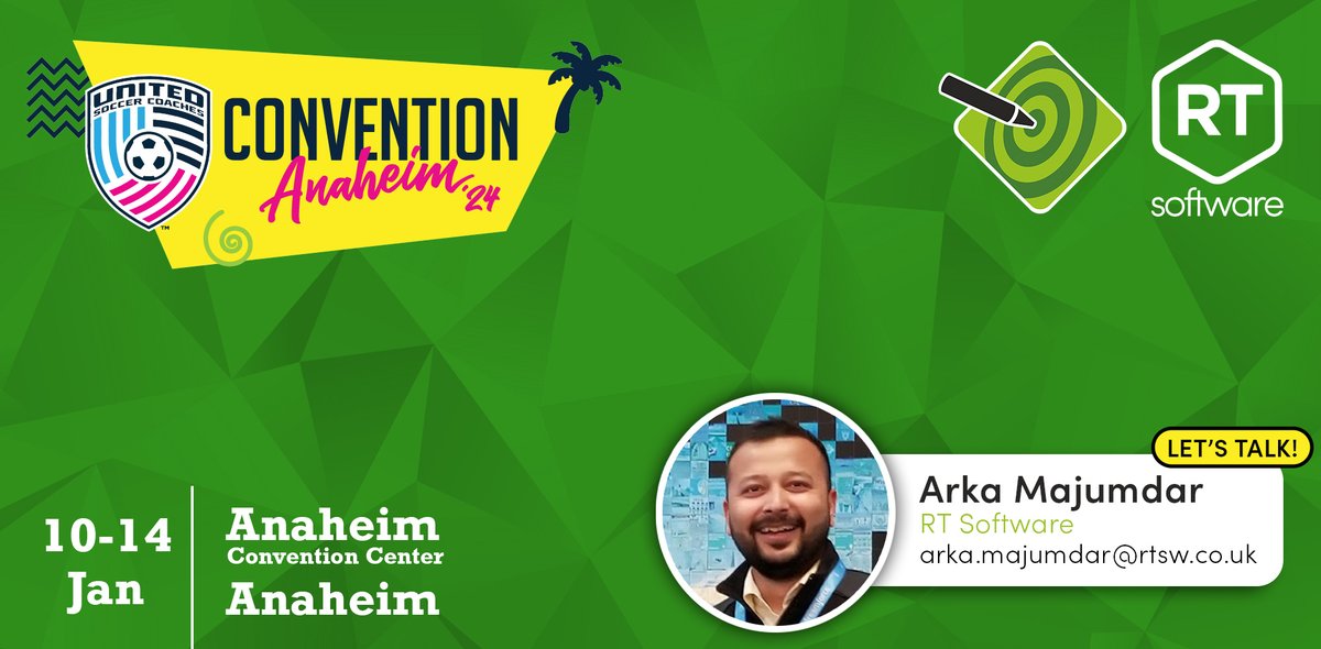 🇺🇸 Exciting News! @_arka_majumdar_ is headed to the US Soccer Convention on Jan 10-14. Catch up with him to talk all things Tactic – your game-changer in soccer analysis. Take your game to the next level with RT Software ⚽✨