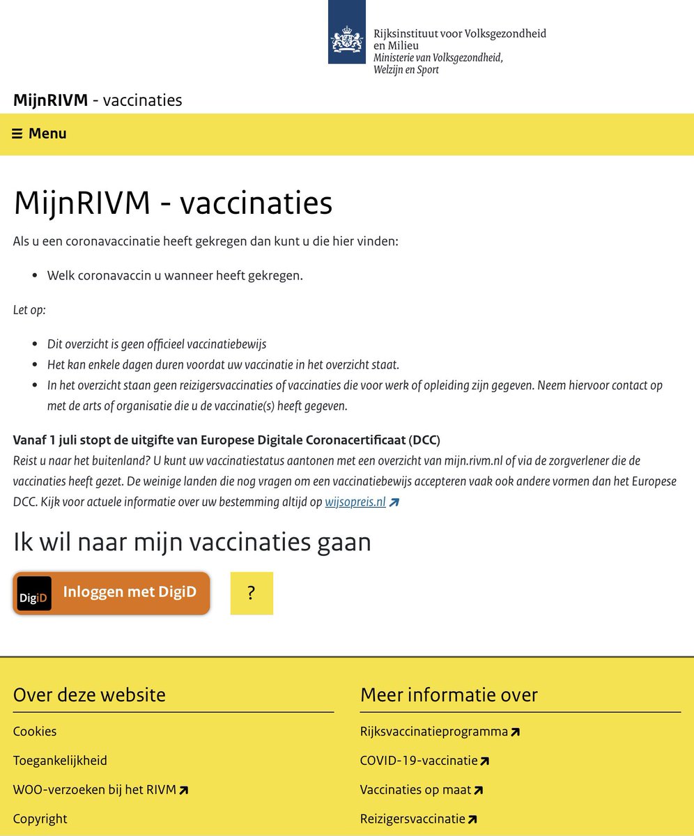 JimFaas's tweet photo. S.V.P. DOORGEVEN 🦠 BOOSTERGEGEVENS 

FYI 

✅ als ik het goed begrepen heb verdwijnen na 31 januari 2024 je vaccinatiegegevens uit de app, inclusief batchnummer

✅ tot uiterlijk ⚠️ 31 januari a.s. kan je met je DigiD inloggen bij ‘MijnRIVM’ en je status screenshotten en in een eigen bestand opslaan / printen. Inclusief het batchnummer dat het toegediende vaccin had, dat bij je is ingespoten

✅ je weet nooit waar dit nog eens goed voor kan zijn… 🤷‍♂️ 

👉 https://t.co/F0JSjskRTf