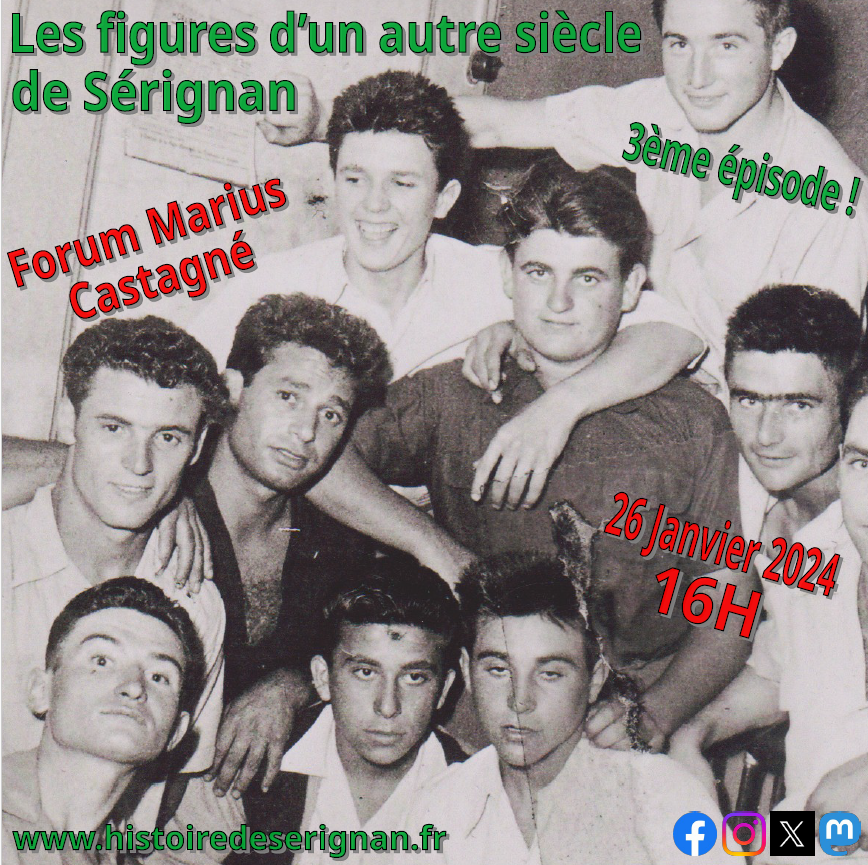 HSerignan's tweet photo. Rendez-vous le  janvier à 16h pour une nouvelle  session de projection sur les “Figures de Sérignan”

#sérignan #serignan #histoiredeserignan https://t.co/Tltv4mwQbB