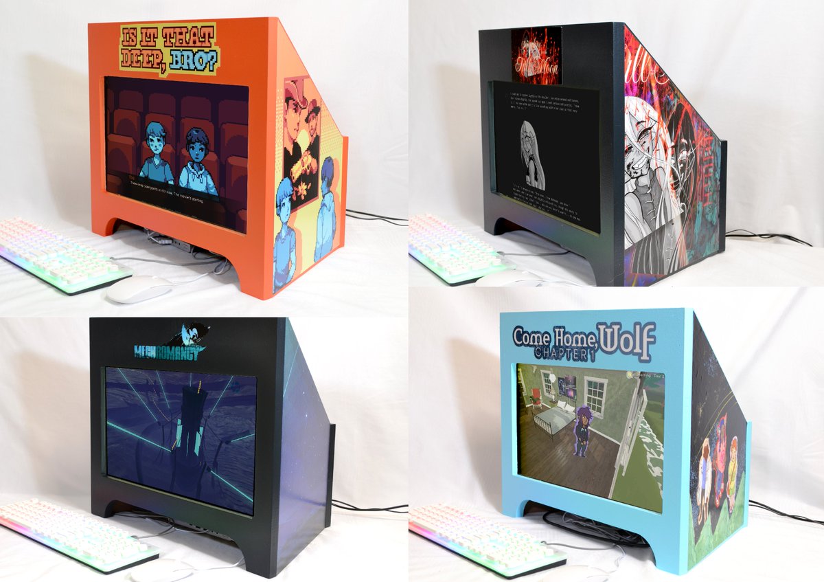 FreePlayExhibit's tweet photo. https://t.co/tIRmfZ4ytZ
We're featuring NINE (9) video games made by queer devs and artists! We made custom displays for each game and paid for everything so that our devs could focus on their games! https://t.co/3NyOQ5RNFH