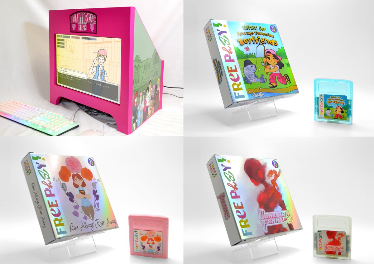 FreePlayExhibit's tweet photo. https://t.co/tIRmfZ4ytZ
We're featuring NINE (9) video games made by queer devs and artists! We made custom displays for each game and paid for everything so that our devs could focus on their games! https://t.co/3NyOQ5RNFH