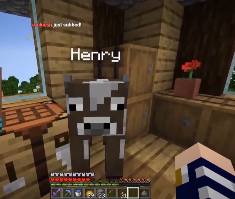 braindedd_stan's tweet photo. @MangoJellyJuul He a streamer &amp; a youtuber
He used to roleplay on a minecraft server called DSMP, and the screenshot above sounds like something his character c!Tommy would say (also, his character had a cow named Henry)
Haven't watched him for a while though, not sure what he's up to now https://t.co/2Pms9aI7RW