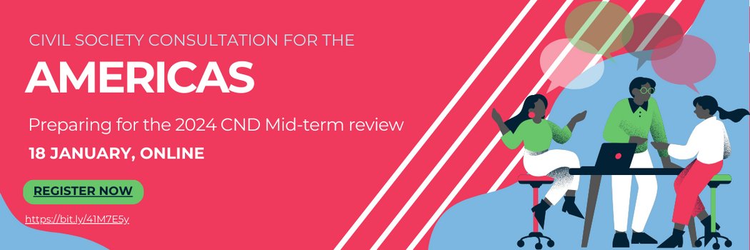NYNGOC1's tweet photo. Calling #civilsociety working in drugs/#drugpolicy in the #Americas, please participate in the @NYNGOC1/@theVNGOC Americas regional consultation for @CND_tweets #Midterm2024! Online on Jan 18 from 12-2 PM ET (register by Jan 15): https://t.co/GOlDrvFxZn
#CND66 #CND67 #2019MinDec https://t.co/9EPmb3pgnF