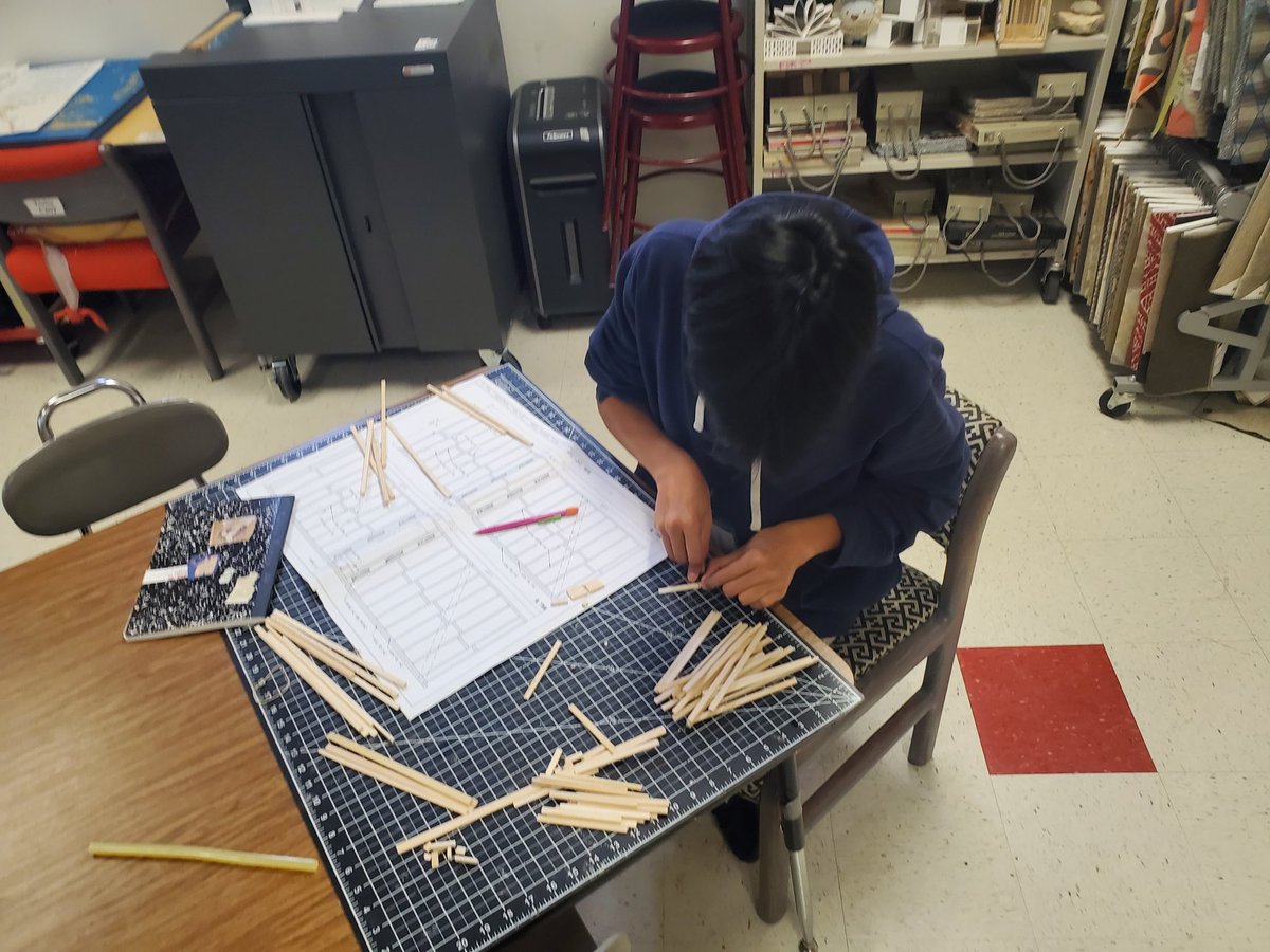 JackCHaysArchi1's tweet photo. CEA is putting their knowledge of light wood framing to the test. They are framing a 3/4" scale 2 Bedroom house. #civilengineering #architecture #pltwcea #hawkyeah @HaysCISD @HaysCISDCTE @Hays_Hawks https://t.co/5D4U9NOVFB