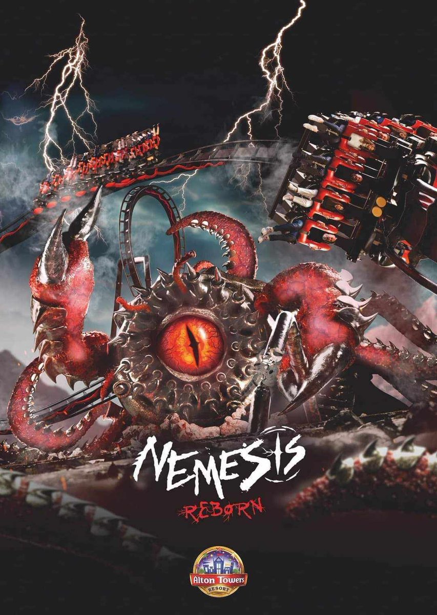 This literally feels so 90’s, like it’s been ripped from an old park map and I love them for that! #NemesisReborn