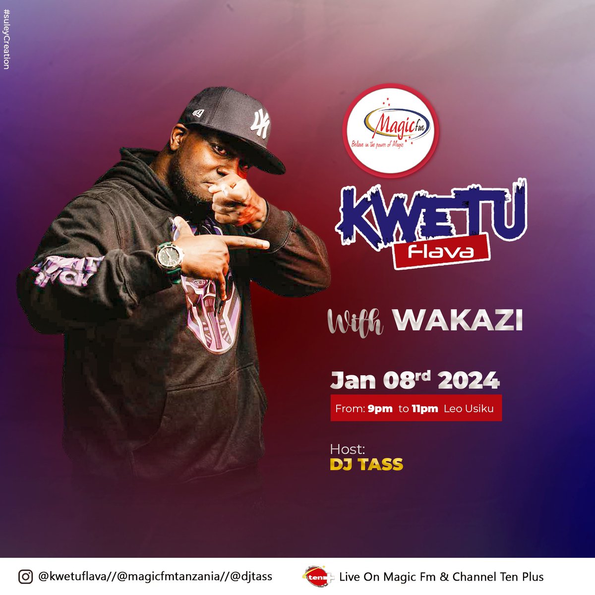 Wakazi's tweet photo. Tune in to KWETU FLAVA ya MagicFM from 9:30pm Nitakuwa LIVE with @djtassmix https://t.co/KcRqugqixS